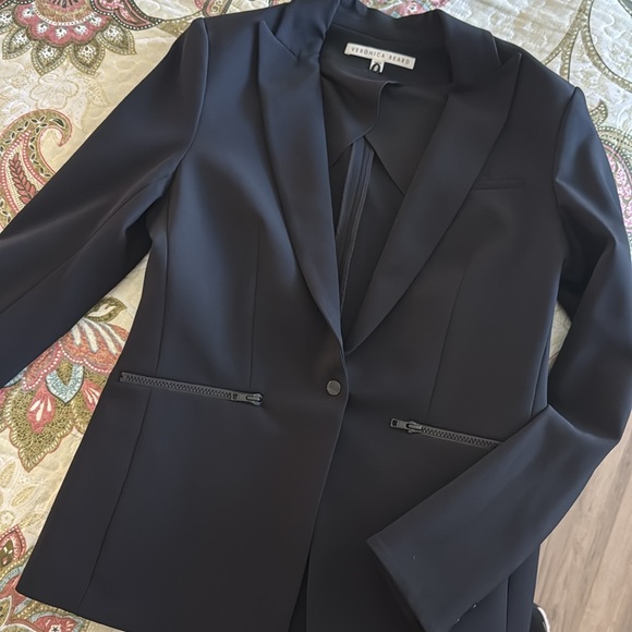 Veronica Beard Black Scuba Blazer + 3 Dickies Size 6 - Picture 2 of 13